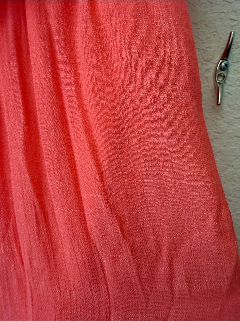 Coral Layered Ruffle Maxi Dress - Women's Summer Dress - Picture 9 of 10
